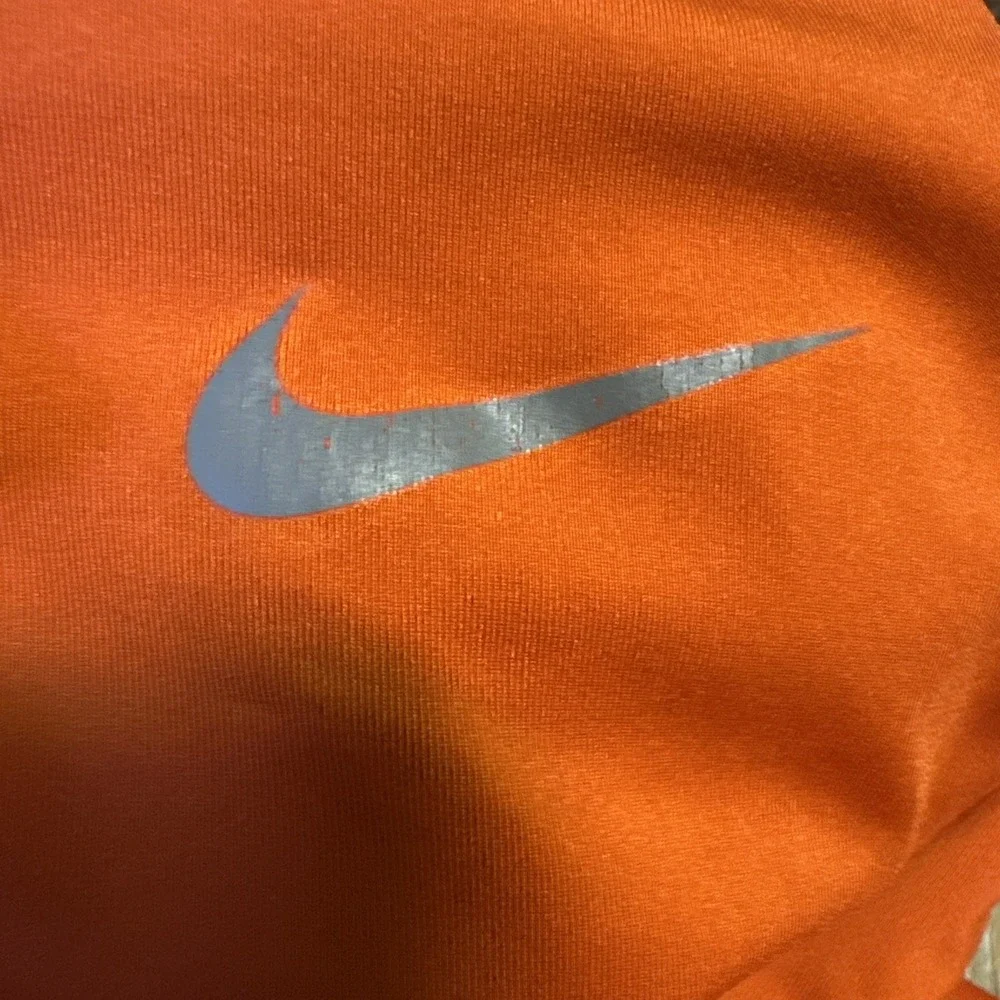 Nike Pro Combat Dri-Fit Compression Long Sleeve Men's XXL Shirt Orange‎